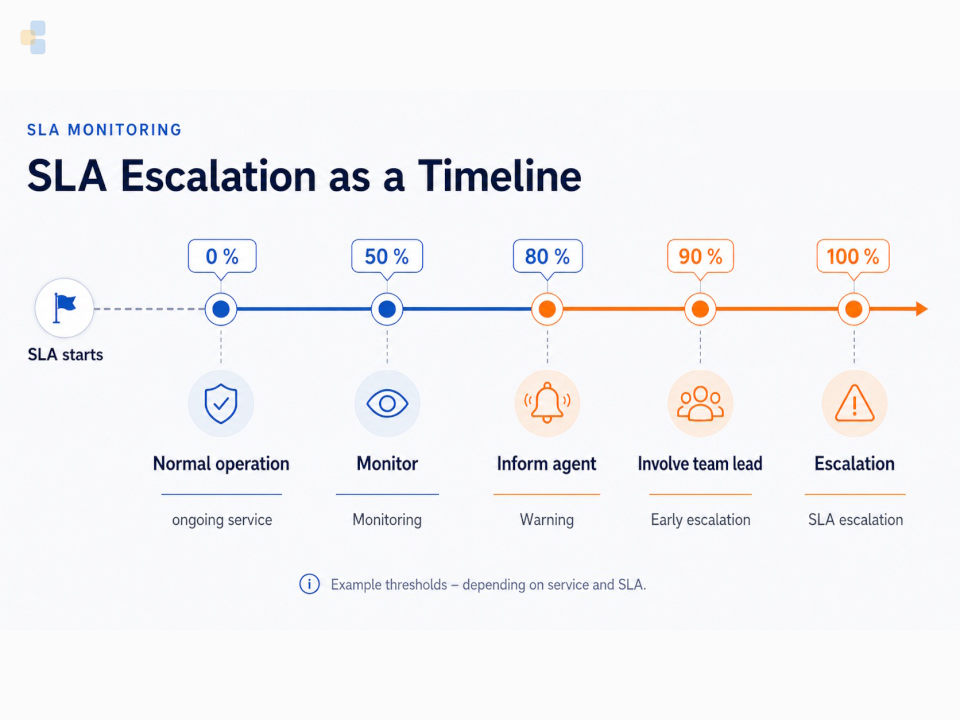 EcholoN Blog: Escalation Management - An Example of an SLA Escalation with Alert Thresholds at 50, 80, 90, and 100 Percent