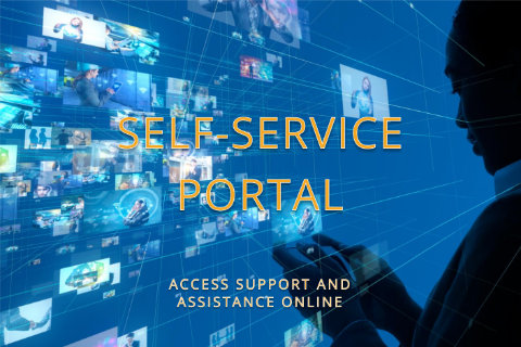 Which functions belong to a self-service portal?