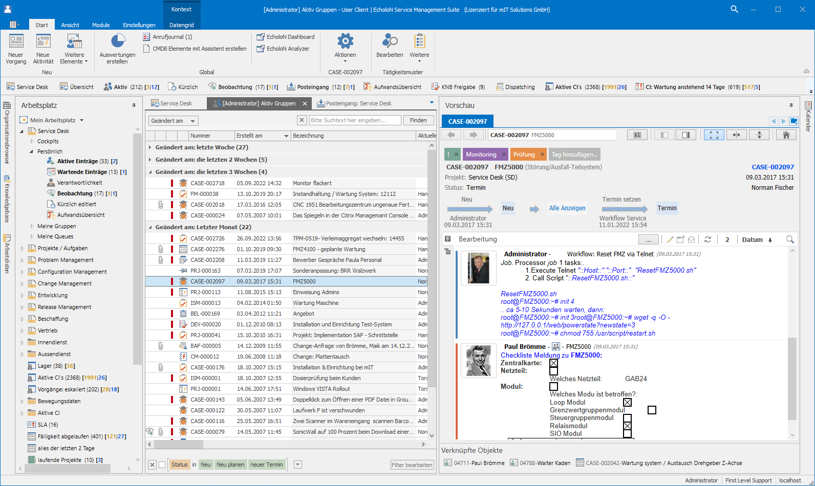 Screensho EcholoN Windows Client My Computer Explorer and Worklist Grid Screensho EcholoN Windows Client My Computer Explorer and Worklist Grid